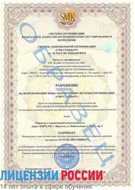 Образец разрешение Менделеевск Сертификат ISO 50001